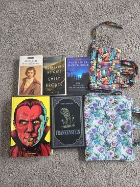 5 Classic Books & 2 Bag Purses